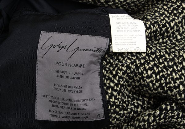 Yohji Yamamoto POUR HOMME Wool Nylon Jacket Black Size S