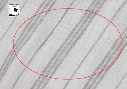 Papas Linen Stripe Long Sleeve Shirt White Gray Size 50L