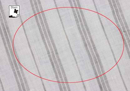 Papas Linen Stripe Long Sleeve Shirt White Gray Size 50L