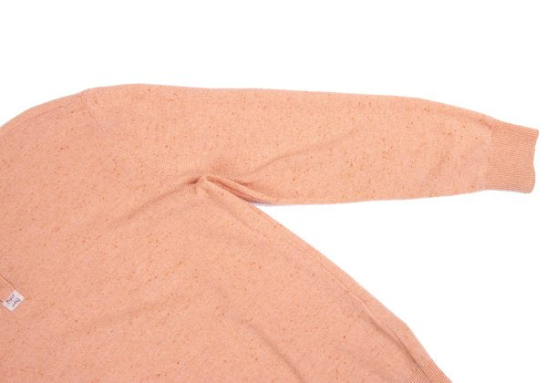 Papas Wool Blend Henley Neck Knit Salmon Pink Size 48M