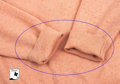 Papas Wool Blend Henley Neck Knit Salmon Pink Size 48M