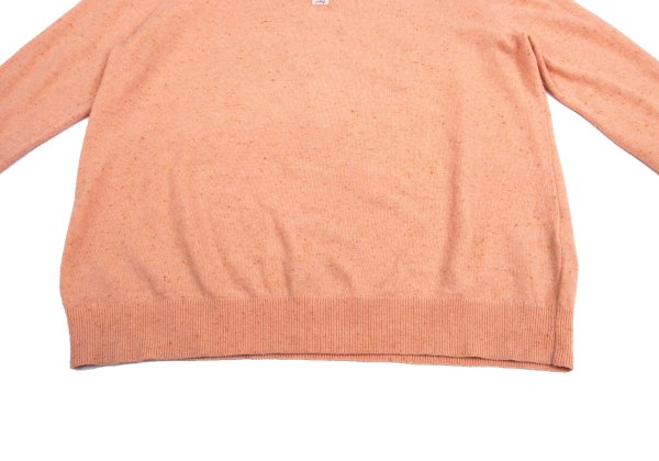 Papas Wool Blend Henley Neck Knit Salmon Pink Size 48M