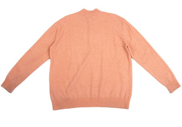 Papas Wool Blend Henley Neck Knit Salmon Pink Size 48M