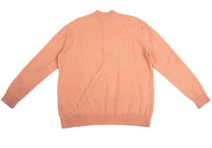 Papas Wool Blend Henley Neck Knit Salmon Pink Size 48M
