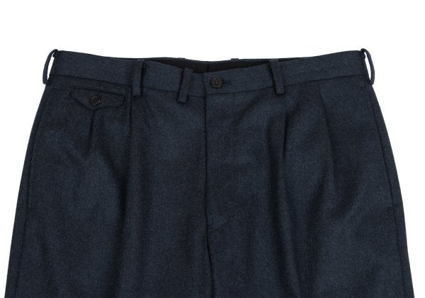 Papas Wool Two-Tuck Pants Navy Size 50L