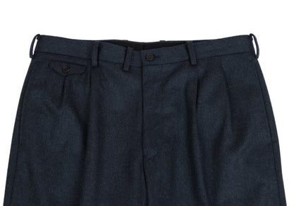 Papas Wool Two-Tuck Pants Navy Size 50L