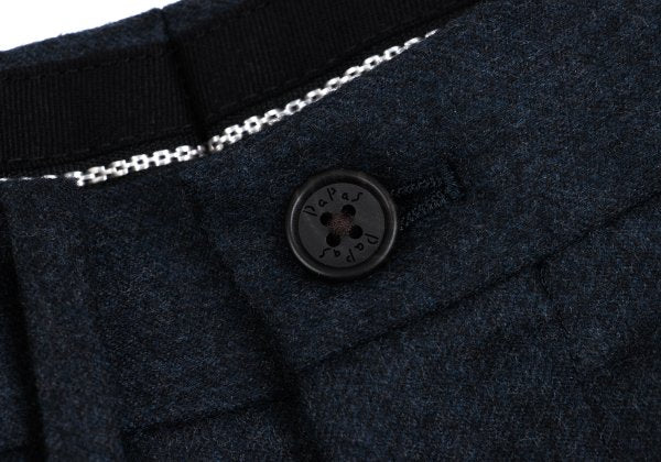 Papas Wool Two-Tuck Pants Navy Size 50L
