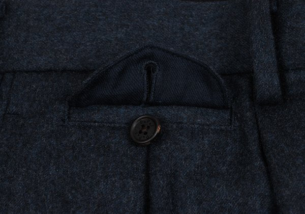 Papas Wool Two-Tuck Pants Navy Size 50L