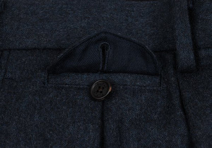 Papas Wool Two-Tuck Pants Navy Size 50L