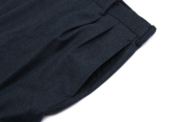 Papas Wool Two-Tuck Pants Navy Size 50L