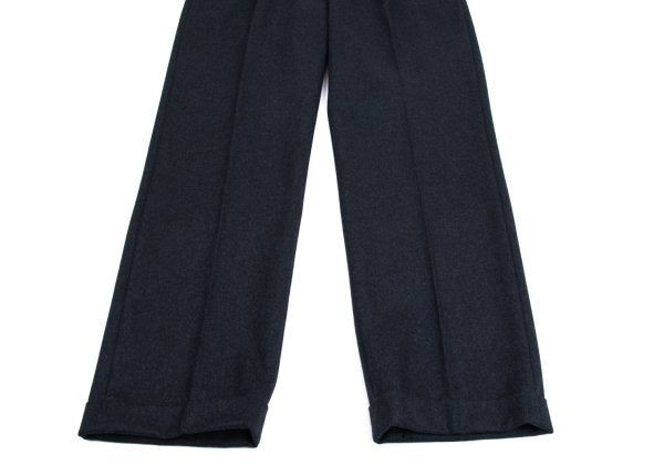 Papas Wool Two-Tuck Pants Navy Size 50L