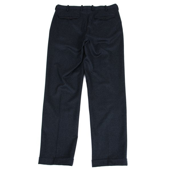 Papas Wool Two-Tuck Pants Navy Size 50L
