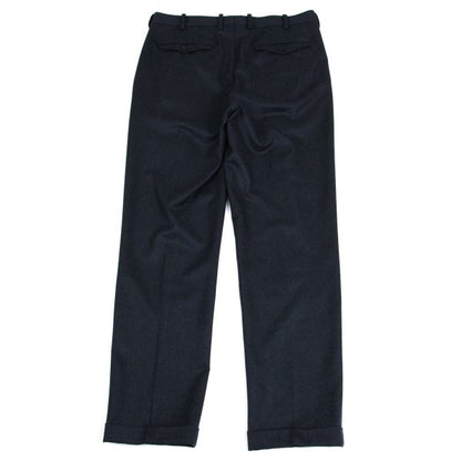 Papas Wool Two-Tuck Pants Navy Size 50L