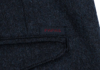 Papas Wool Two-Tuck Pants Navy Size 50L