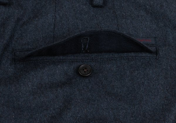 Papas Wool Two-Tuck Pants Navy Size 50L