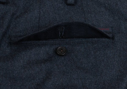 Papas Wool Two-Tuck Pants Navy Size 50L