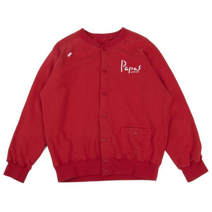 Papas Logo Print Cotton Sweat Jacket Red Size 50L
