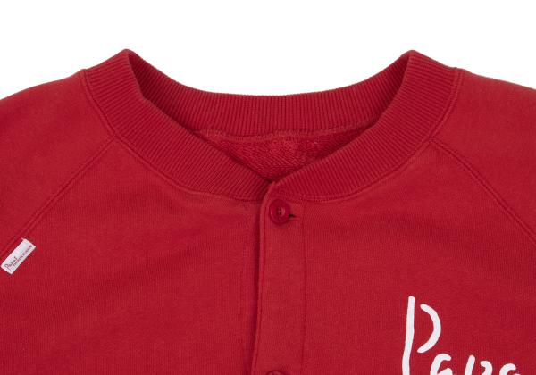 Papas Logo Print Cotton Sweat Jacket Red Size 50L