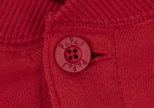 Papas Logo Print Cotton Sweat Jacket Red Size 50L