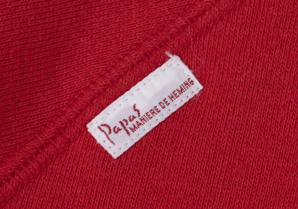 Papas Logo Print Cotton Sweat Jacket Red Size 50L