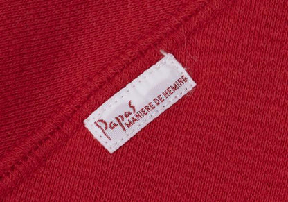 Papas Logo Print Cotton Sweat Jacket Red Size 50L