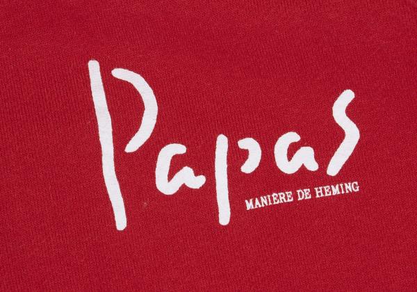 Papas Logo Print Cotton Sweat Jacket Red Size 50L