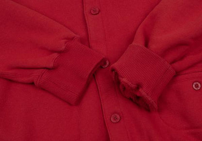 Papas Logo Print Cotton Sweat Jacket Red Size 50L