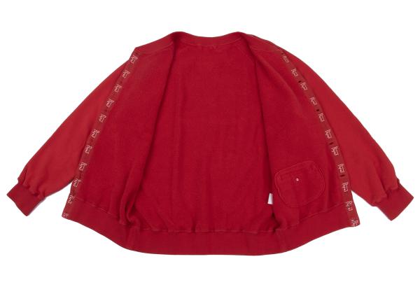 Papas Logo Print Cotton Sweat Jacket Red Size 50L