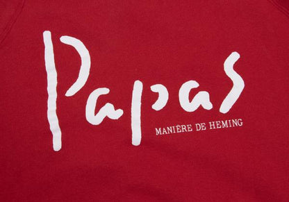 Papas Logo Print Cotton Sweat Jacket Red Size 50L