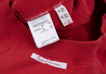Papas Logo Print Cotton Sweat Jacket Red Size 50L