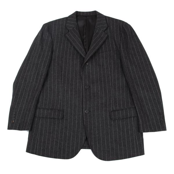 Papas MOON Cashmere Wool Stripe Blazer Gray Size 50L