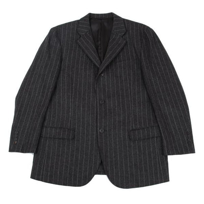 Papas MOON Cashmere Wool Stripe Blazer Gray Size 50L