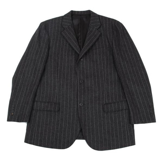 Papas MOON Cashmere Wool Stripe Blazer Gray Size 50L