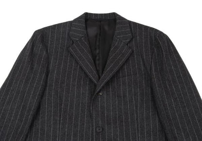 Papas MOON Cashmere Wool Stripe Blazer Gray Size 50L