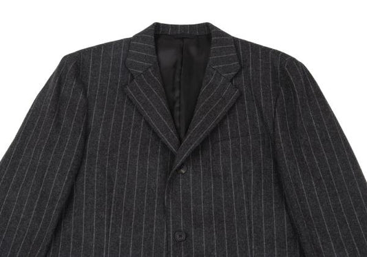 Papas MOON Cashmere Wool Stripe Blazer Gray Size 50L
