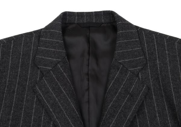 Papas MOON Cashmere Wool Stripe Blazer Gray Size 50L