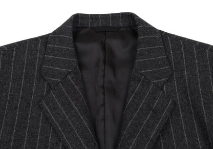 Papas MOON Cashmere Wool Stripe Blazer Gray Size 50L