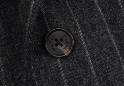 Papas MOON Cashmere Wool Stripe Blazer Gray Size 50L
