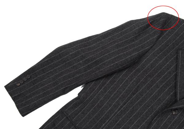 Papas MOON Cashmere Wool Stripe Blazer Gray Size 50L