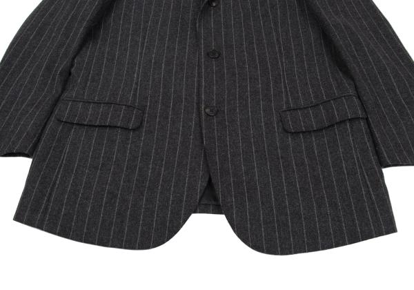 Papas MOON Cashmere Wool Stripe Blazer Gray Size 50L