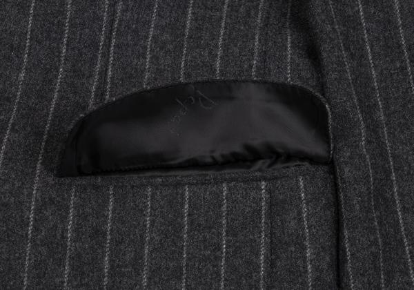 Papas MOON Cashmere Wool Stripe Blazer Gray Size 50L