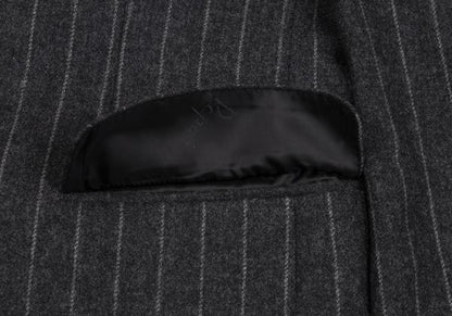Papas MOON Cashmere Wool Stripe Blazer Gray Size 50L