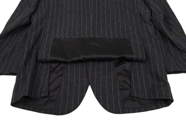 Papas MOON Cashmere Wool Stripe Blazer Gray Size 50L