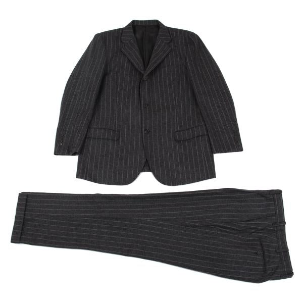 Papas MOON Cashmere Wool Stripe Blazer Gray Size 50L