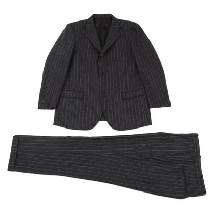 Papas MOON Cashmere Wool Stripe Blazer Gray Size 50L