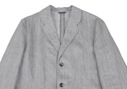 Papas Linen Piping Stripe Blazer Light Gray Size 48M