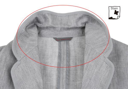 Papas Linen Piping Stripe Blazer Light Gray Size 48M