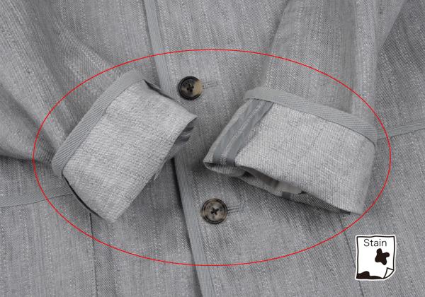 Papas Linen Piping Stripe Blazer Light Gray Size 48M