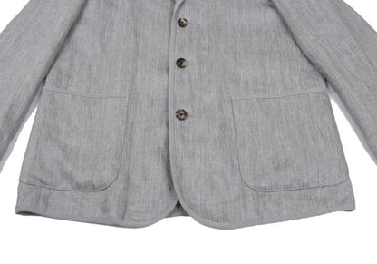Papas Linen Piping Stripe Blazer Light Gray Size 48M