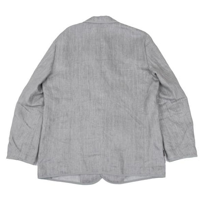 Papas Linen Piping Stripe Blazer Light Gray Size 48M